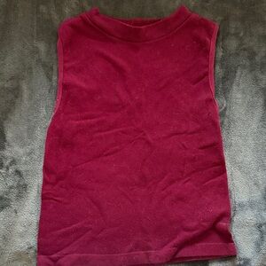 Sleeveless Burgundy Top